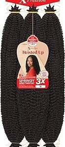Outre Crochet Braids X-Pression Twisted Up 3X Springy Afro Twist 24"
