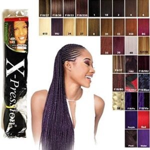X-pression Ultra Braid Artificial Hair Extension #1B Approx. 210cm